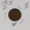 1915 D - LINCOLN CENT - VF