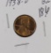 1938 D - LINCOLN CENT - RED BU