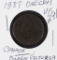 1887 - CANADIAN LARGE CENT - VF