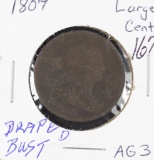 1807 - DRAPED BUST LARGE CENT - AG
