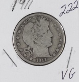 1911 - BARBER HALF DOLLAR - VG