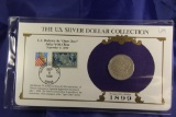1899 O - MORGAN DOLLAR WITH STAMPS CARD