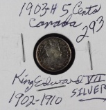 1903 H - CANADIAN 5 CENT SILVER