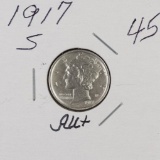 1917 S - MERCURY DIME - AU