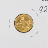 1926 - INDIAN HEAD 2 1/2 (QUARTER EAGLE) GOLD PIECE - BU