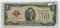 LOT OF 3 TWO DOLLAR BILLS - RED SEAL - US NOTES