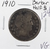 1910 BARBER HALF DOLLAR - VG