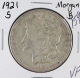 LOT OF 4, 1921-S MORGAN DOLLARS - VF