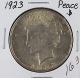 LOT OF 9 1923 PEACE DOLLARS - CIRC