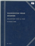 WASHINGTON QUARTER SET - 1932 - 1945 S (NO 32 D, 32 S) 35 COINS IN ALBUM
