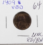 1909 VDB - LINCOLN CENT - UNC RD/BN