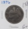 1876 SEATED LIBERTY HALF DOLLAR - G+