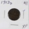 1913-D LINCOLN CENT - XF