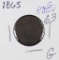 1865 TWO CENT PIECE  - G - PITTED