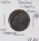 1854 WITH ARROWS SEATED LIBETY QUARTER - VF