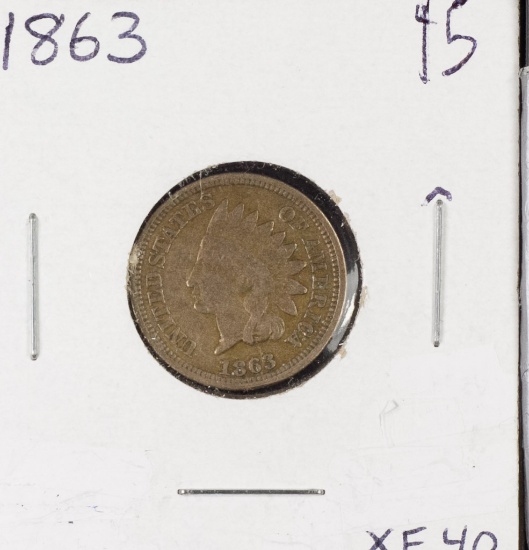 1863 INDIAN HEAD CENT - F