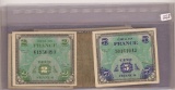 LOT OF 10 - SERIES OF 1944 MILITARY CURRENCY