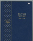 WHITMAN BOOKSHELF ALBUN - BRITISH PENIES 1980 -1901 - NO COINS