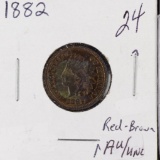 1882 INDIAN HEAD CENT - AU/UNC - BROWN