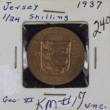 1937 JERSEY 1/24 SHILLING - KM#17 - UNC
