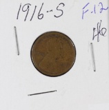 LOT OF 10, LINCOLN CENTS, 1916D, 2)16S, 17 P/D/S/, 18S, 19 D/S, 20S - VG-VF