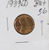 1939-D LINCOLN CENT - UNC - RED