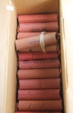 LOT OF 15 ROLLS, (750 COINS) - WHEAT EAR CENTS,