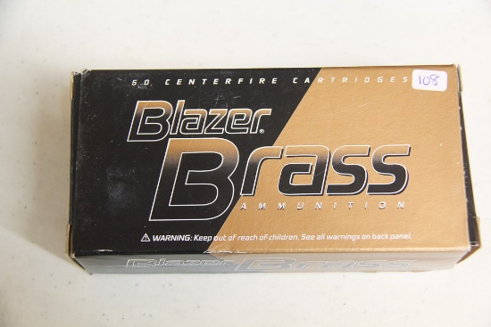 1 Box of 50, Blazer Brass, 9 mm Luger 115 gr FMJ