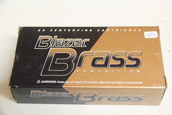 1 Box of 50, Blazer Brass, 9 mm Luger 115 gr FMJ