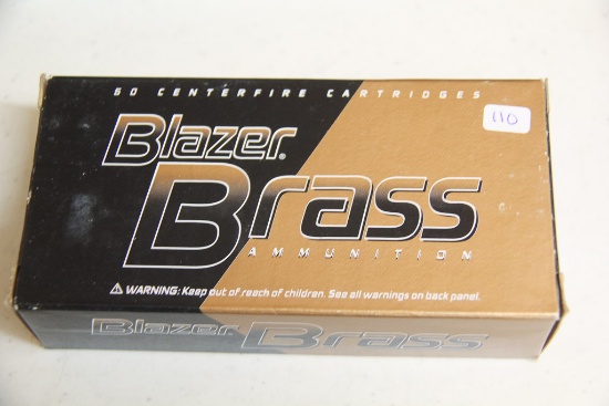 1 Box of 50, Blazer Brass, 9 mm Luger 115 gr FMJ