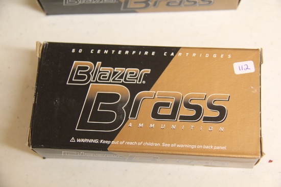 1 Box of 50, Blazer Brass, 9 mm Luger 115 gr FMJ