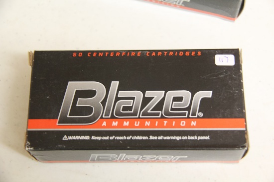 1 Box of 50, Blazer, 9 mm Luger 124 gr FMJ