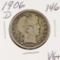 1906-D BARBER HALF DOLLAR - VG+