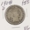 1908-D BARBER HALF DOLLAR - VG