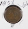 1853 - BRAIDED HAIR LARGE CENT - XF