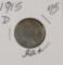 1915 -D BUFFALO NICKEL - AU+