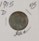 1915 -D BUFFALO NICKEL - AU+