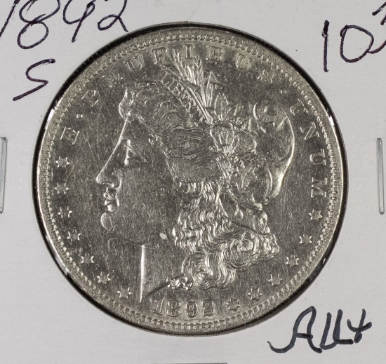 1892-S MORGAN DOLLAR - AU