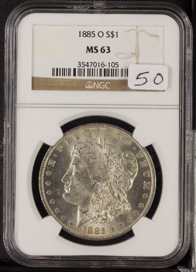 1885 -O NGC MS-63 - MORGAN DOLLAR