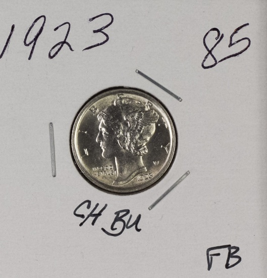 1923 - MERCURY DIME CH BU - FULL BANDS