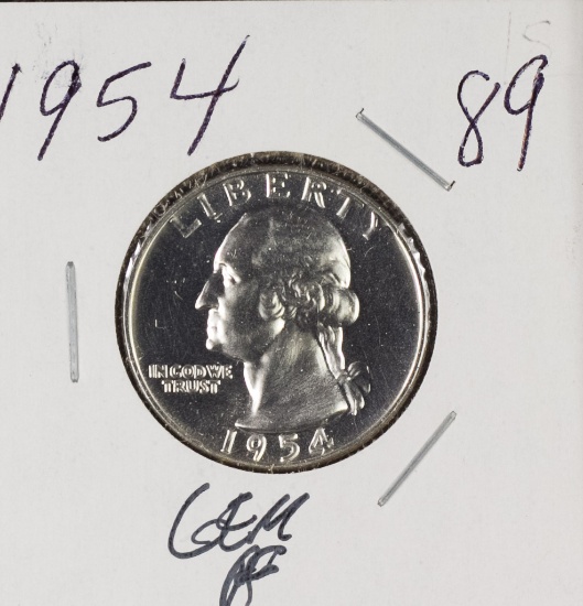 1954 - PROOF WASHINGTON QUARTER - GEM