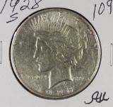 1928-S PEACE DOLLAR - AU