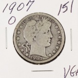 1907-O BARBER HALF DOLLAR - VG+