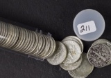 1 - ROLL (50 COINS) SILVER ROOSEVELT DIMES