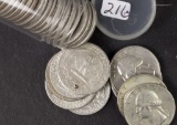 1- ROLL (40 COINS) SILVER WASHINGTON QUARTERS