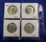 8 - ($4.00 FACE) 1964 90% SILVER KENNEDY HALF DOLLARS