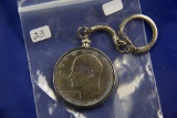 1976 - EISENHOWER DOLLAR IN BEZEL KEY CHAIN