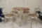 Childs Heart Back Metal Table and 4 Chairs,