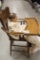Antique Oak Pressed Back with Tray High Chair,