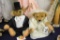 German Steiff Large Bride and Groom, Bear Set